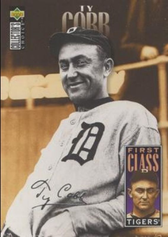 Ty Cobb 1996 Upper Deck Collector's Choice #501 Silver Signatures RAW