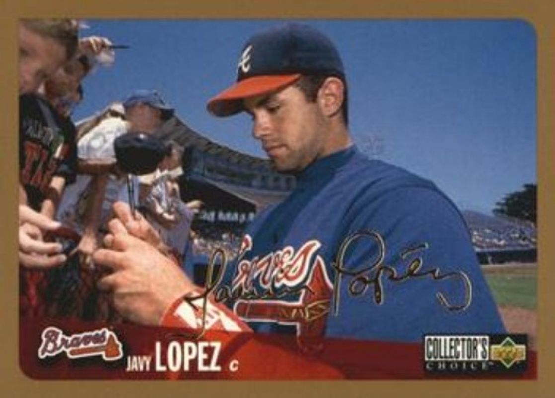 Javy Lopez 1996 Upper Deck Collector's Choice #46 Gold Signatures RAW
