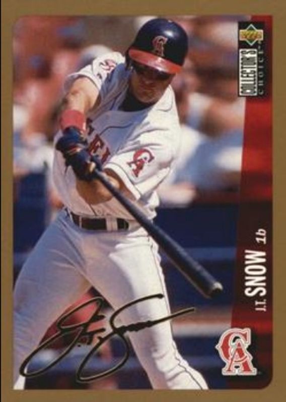 JT Snow 1996 Upper Deck Collector's Choice #489 Gold Signatures RAW