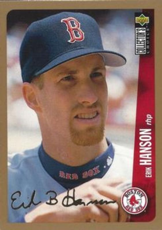 Erik Hanson 1996 Upper Deck Collector's Choice #65 Gold Signatures RAW