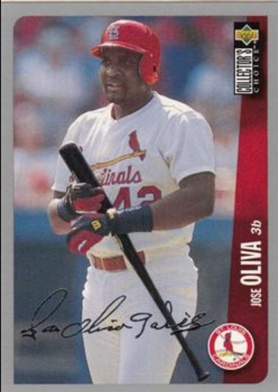 Jose Oliva 1996 Upper Deck Collector's Choice #689 Silver Signatures RAW