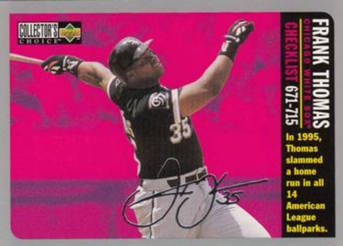 Frank Thomas 1996 Upper Deck Collector's Choice #759 Silver Signatures RAW