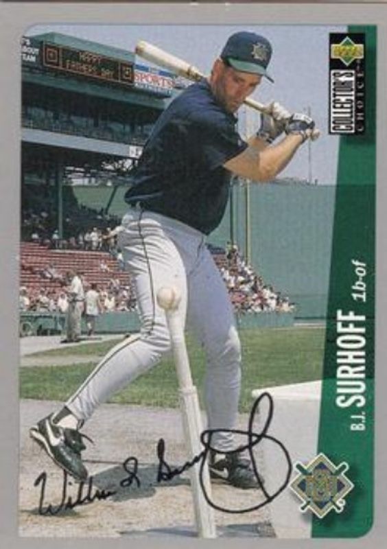 BJ Surhoff 1996 Upper Deck Collector's Choice #195 Silver Signatures RAW