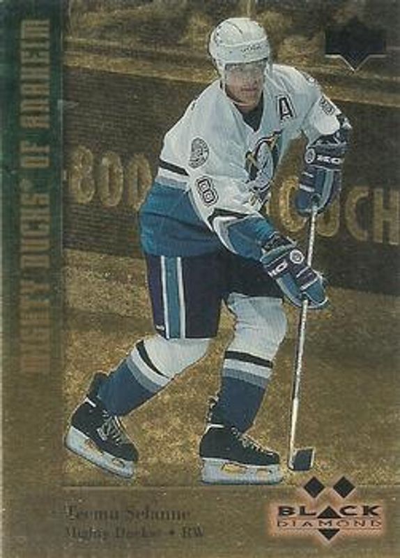 Teemu Selanne 1996 UD Black Diamond #146 Gold RAW