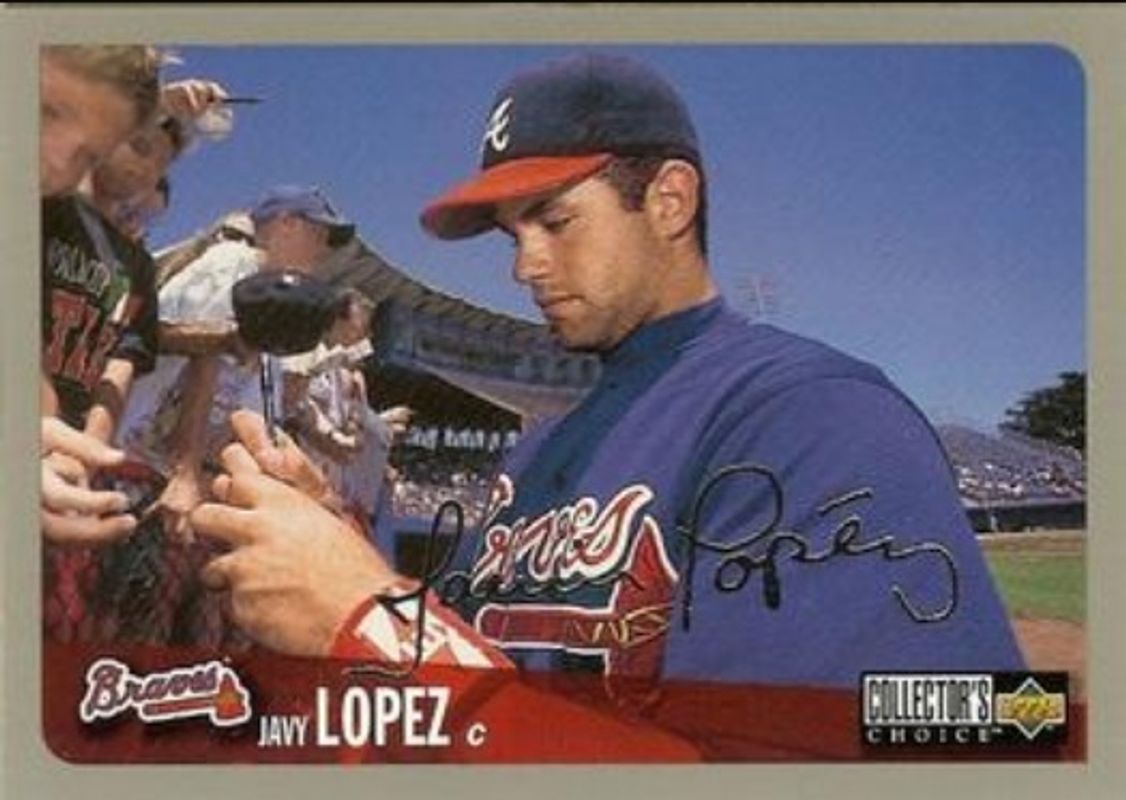 Javy Lopez 1996 Upper Deck Collector's Choice #46 Silver Signatures RAW