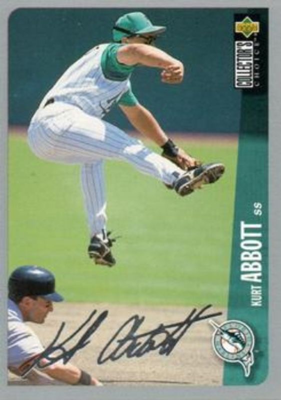 Kurt Abbott 1996 Upper Deck Collector's Choice #154 Silver Signatures RAW