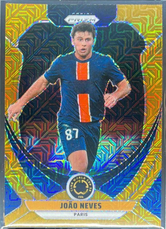 Joao Neves 2025 Prizm Club World Cup #46 Multicolor Mojo /25 RAW