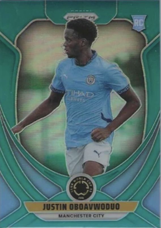 Justin Oboavwoduo 2025 Prizm Club World Cup #138 Teal /99 RAW