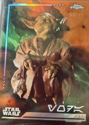 2024 Topps Chrome Star Wars #AV-140 Aurebesh Variation - Rebel Orange Refractor /25