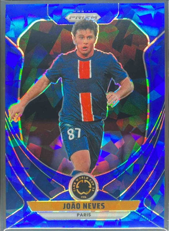 Joao Neves 2025 Prizm Club World Cup #46 Blue Ice /175 RAW