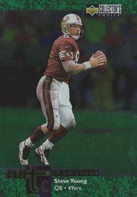 Steve Young 1997 Upper Deck Collector's Choice #TC88 Turf Champions 3x5 RAW