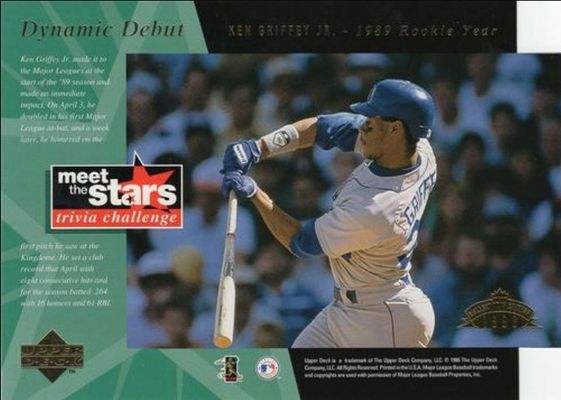 1997 Upper Deck Meet the Stars Ken Griffey Jr. Exchange