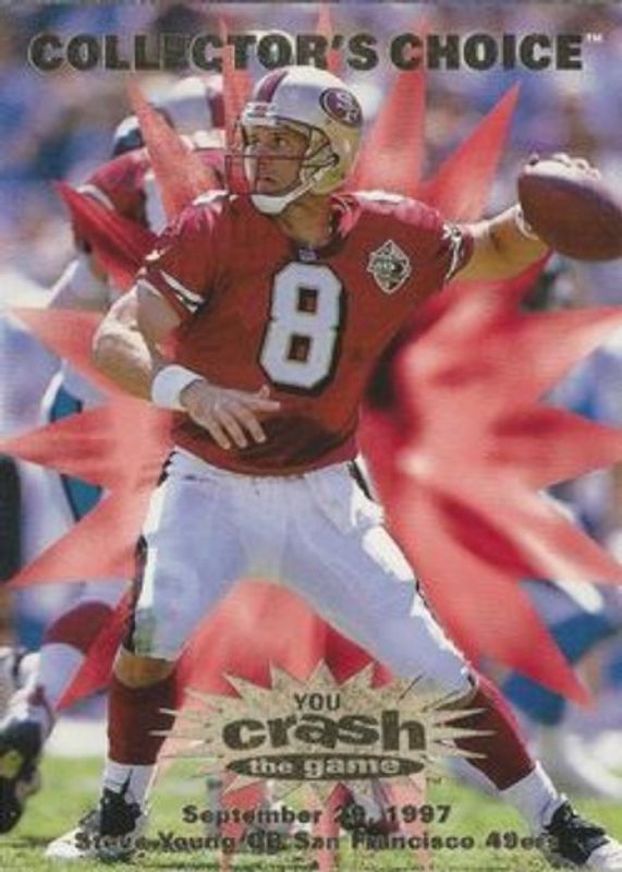 Steve Young 1997 Upper Deck Collector's Choice #C3a You Crash the Game RAW
