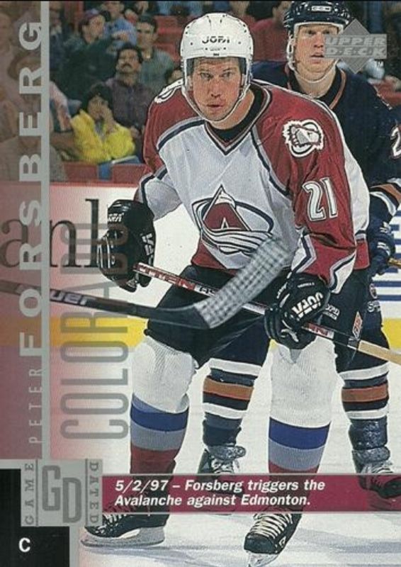 Peter Forsberg 1997 Upper Deck #4 Box Toppers RAW