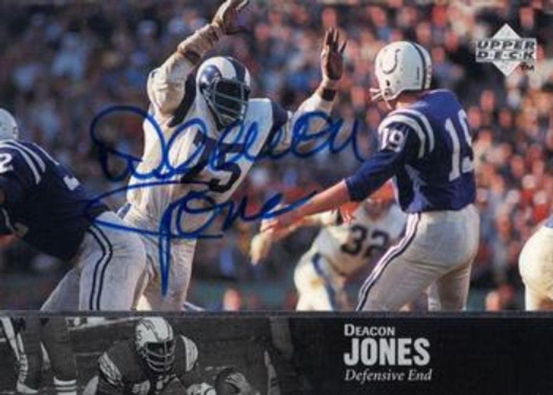 Deacon Jones 1997 Upper Deck Legends #AL-42 Autographs RAW