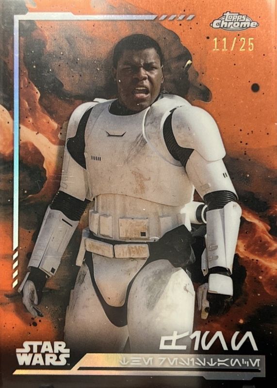 2024 Topps Chrome Star Wars #AV-113 Aurebesh Variation - Rebel Orange Refractor /25