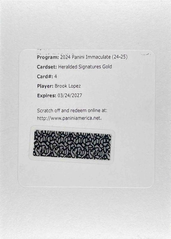 2024 Immaculate #4 Heralded Signatures - Gold /10