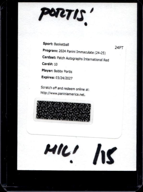 2024 Immaculate #10 Patch Autographs - International Red /15