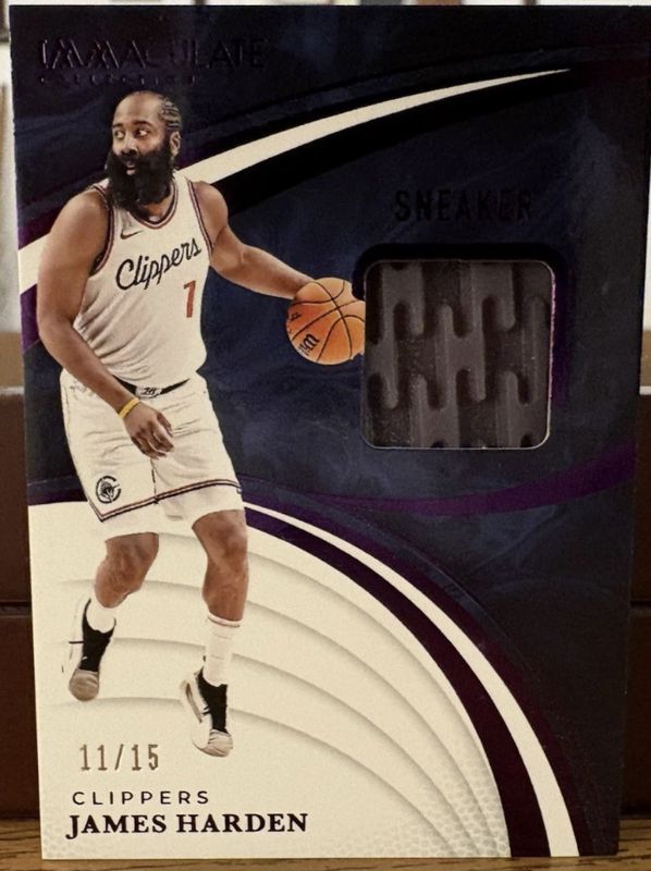 James Harden 2024 Immaculate #SS-JMS Sneaker Swatches - FOTL /5 RAW