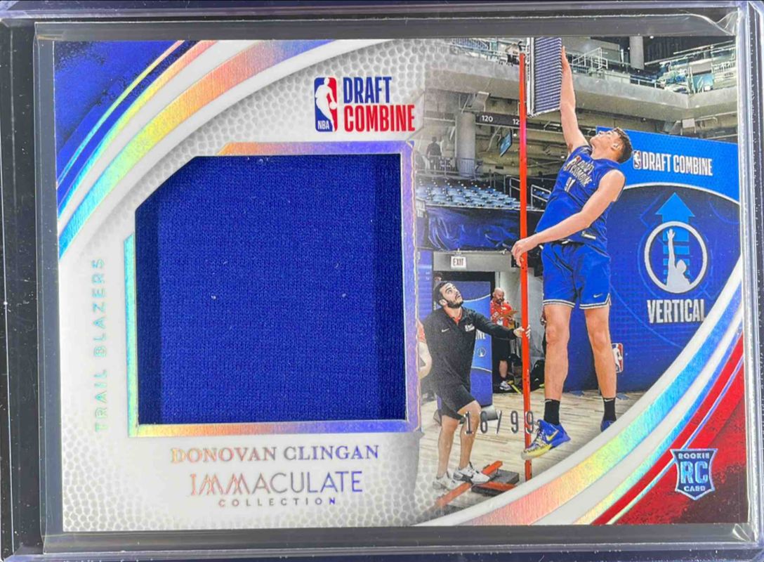 Donovan Clingan 2024 Immaculate #14 Draft Combine Memorabilia /99 Rookie RAW