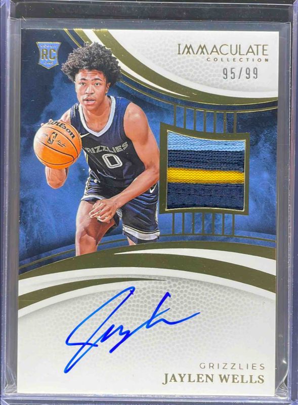 Jaylen Wells 2024 Immaculate #125 Rookie Patch Autographs /99 RAW