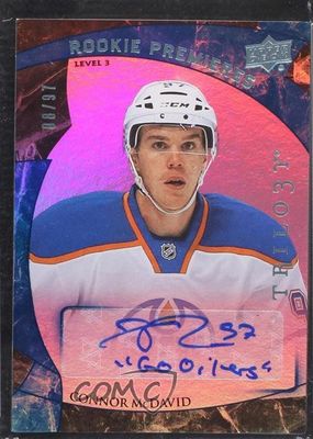 2015 Upper Deck Trilogy #167 Level 3 - Rookie Premieres Autographs - Blue Rainbow Foil (/97)