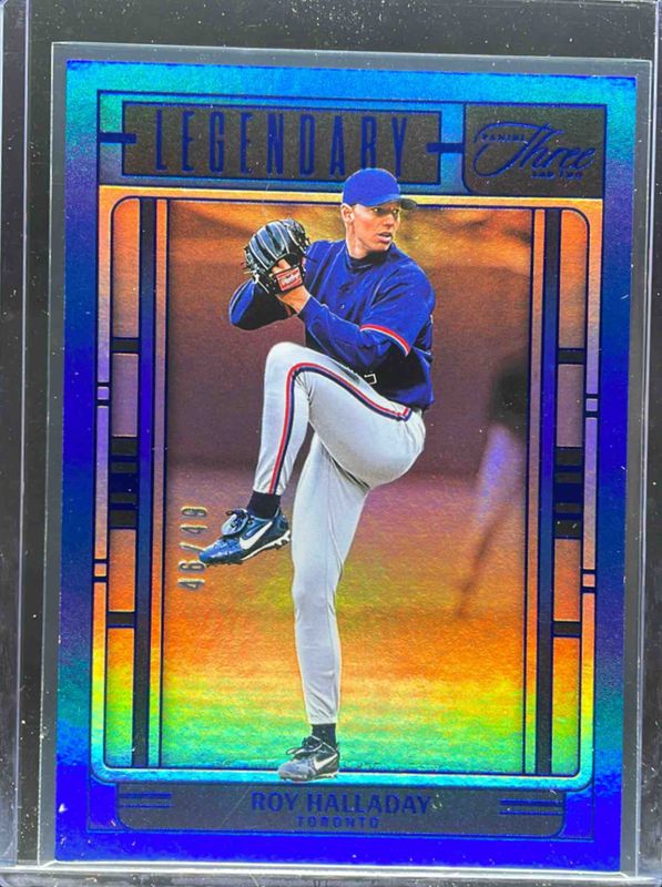 Roy Halladay 2025 Panini Three and Two #17 Legendary - Blue /49 RAW