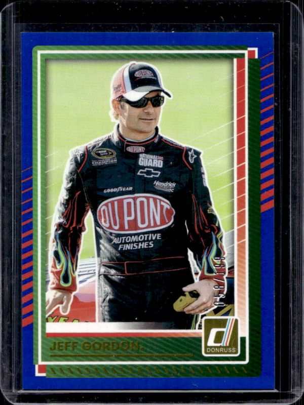 Jeff Gordon 2025 Donruss NASCAR #15 Blue /199 RAW