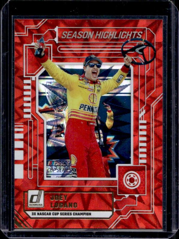 2025 Donruss NASCAR #1 Season Highlights - Red Xplosion /99