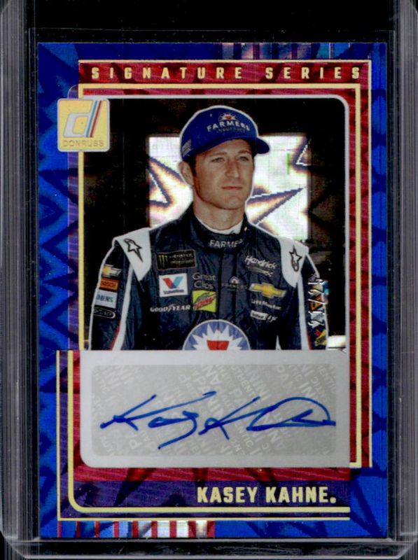 2025 Donruss NASCAR #7 Signatures Series - Blue Xplosion /25