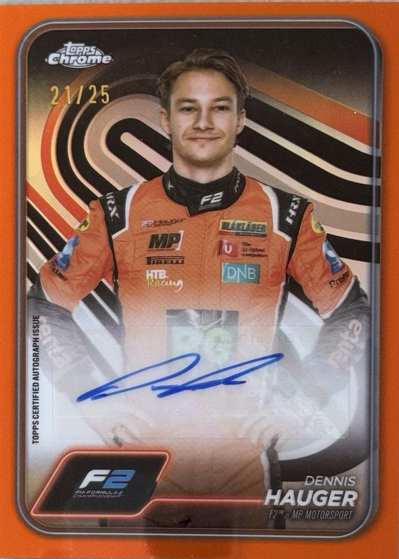 2024 Topps Chrome Formula 1 #CAC-HAU Autographs - Orange Refractor /25