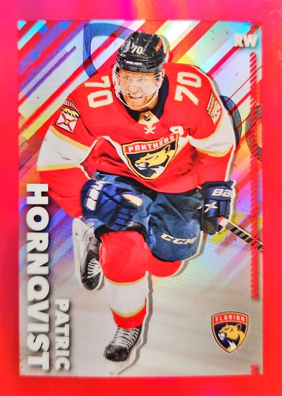 2022 Topps Chrome NHL Sticker Collection #212 Red Refractor /5