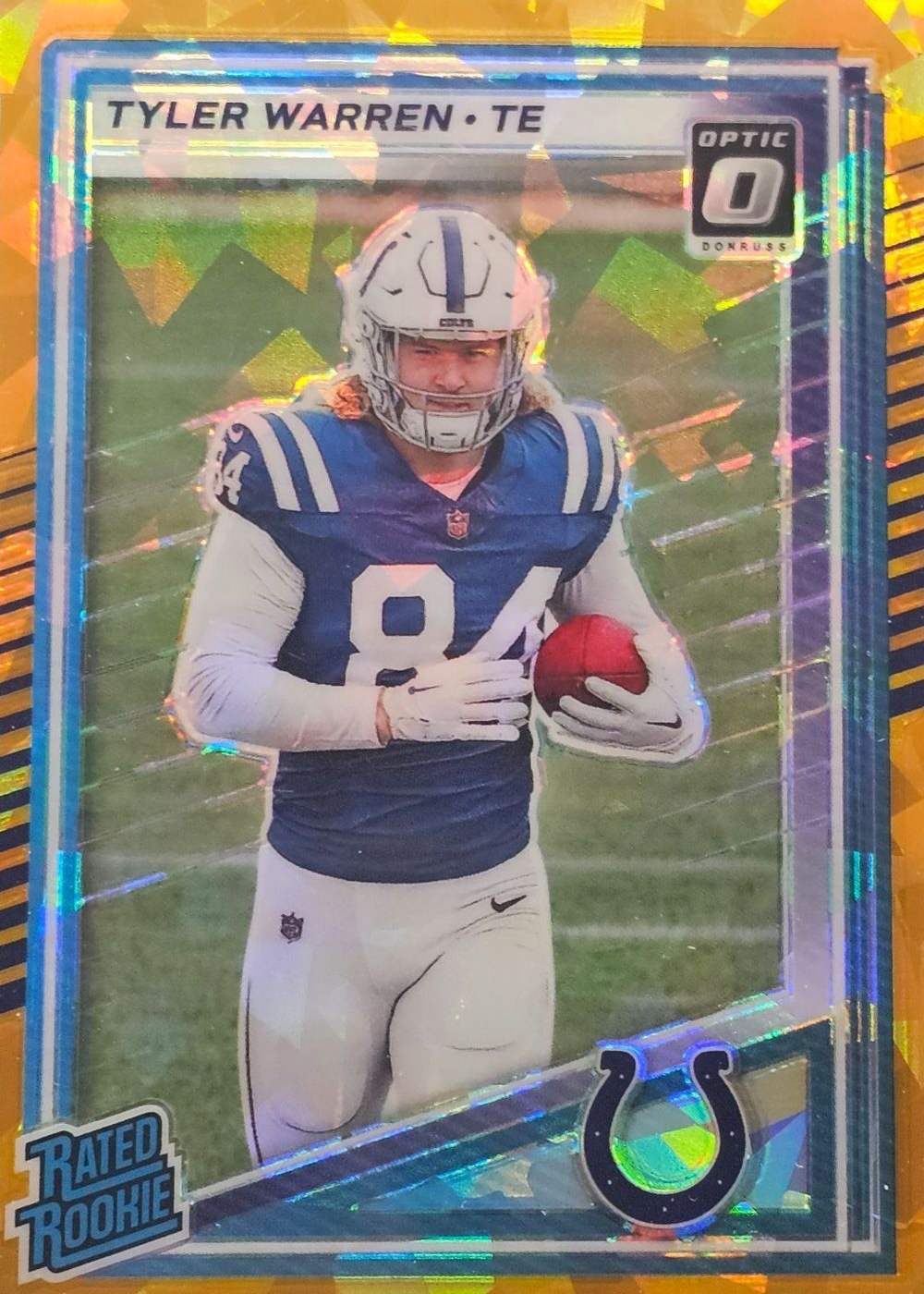 Tyler Warren 2025 Donruss #337 Optic Preview - Gold Ice /10 Price