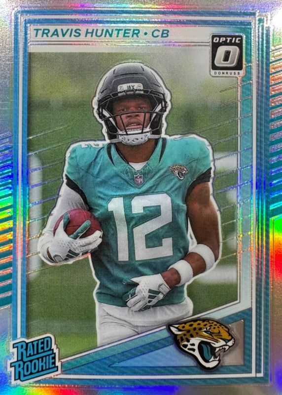 Travis Hunter 2025 Donruss #301 Optic Preview - Holo Rookie RAW