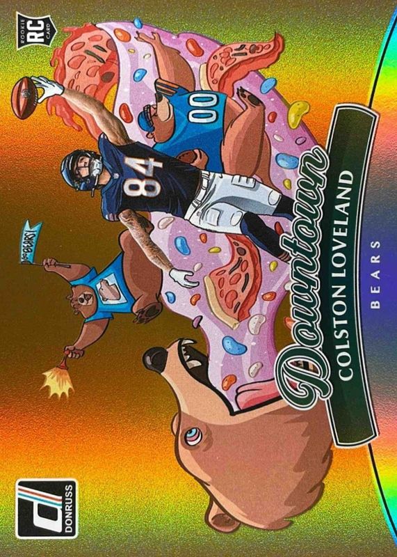 Colston Loveland 2025 Donruss #16 Downtown Horizontal - Gold /10 Rookie RAW