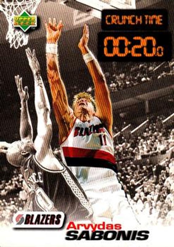 Arvydas Sabonis 1997 Upper Deck Nestle Crunch Time #CT02 Base RAW