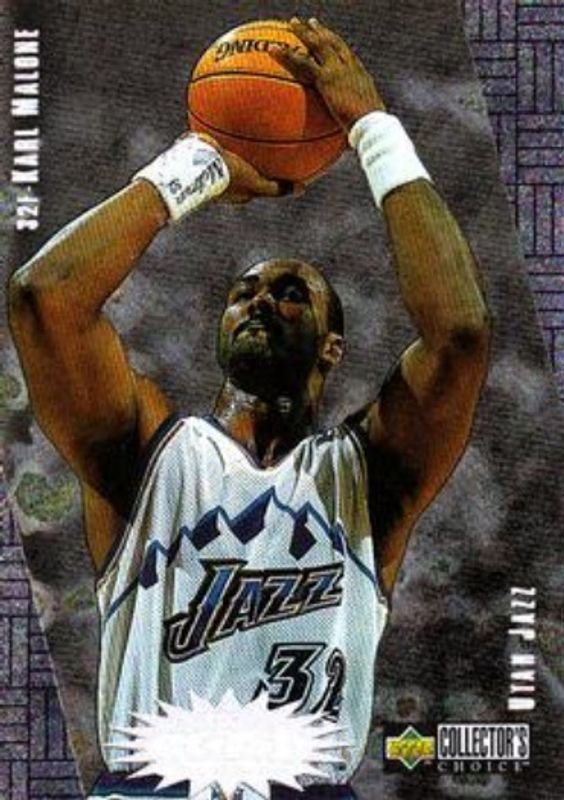 Karl Malone 1997 Collector's Choice #R27 You Crash the Game Scoring Exchange RAW