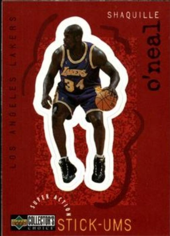 Shaquille O'Neal 1997 Collector's Choice #S13 Super Action Stick 'Ums RAW