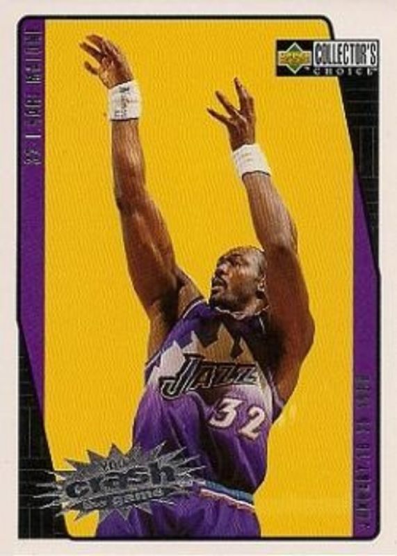 Karl Malone 1997 Collector's Choice #C27b You Crash the Game Scoring RAW