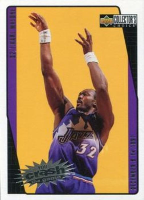 Karl Malone 1997 Collector's Choice #C27a You Crash the Game Scoring RAW