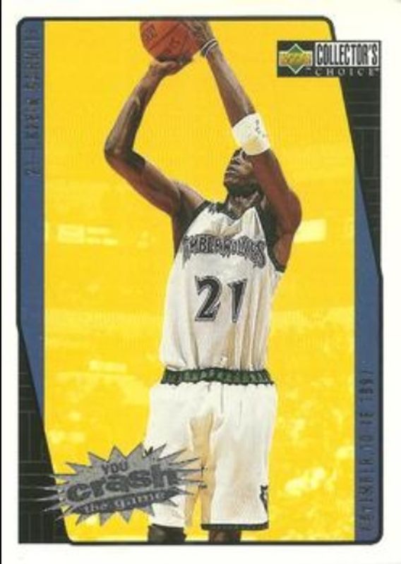 Kevin Garnett 1997 Collector's Choice #C16a You Crash the Game Scoring RAW