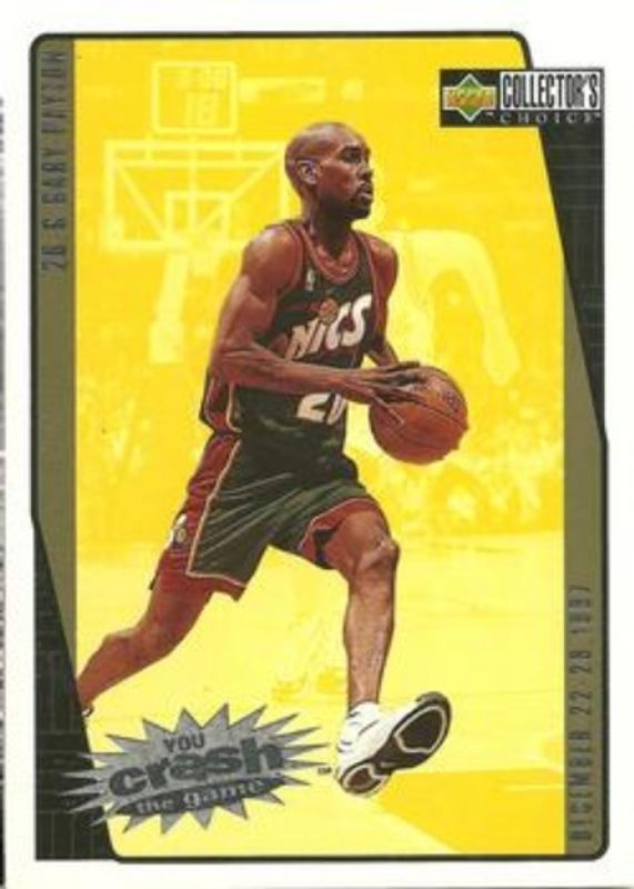 Gary Payton 1997 Collector's Choice #C25b You Crash the Game Scoring RAW