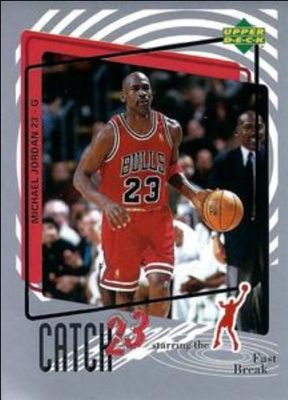 1997 Upper Deck NBA Stickers (European) #MJ158 Base