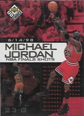 1998 Upper Deck Choice Preview #6 Michael Jordan NBA Finals Shots
