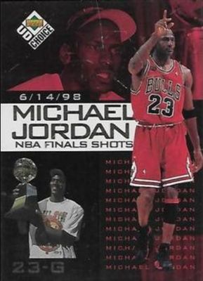 1998 Upper Deck Choice Preview #8 Michael Jordan NBA Finals Shots