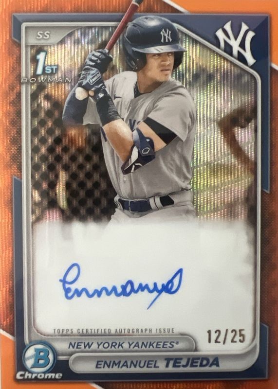 2024 Bowman #CPA-ETE Chrome Prospect Auto - Orange Refractor /25 (1st)