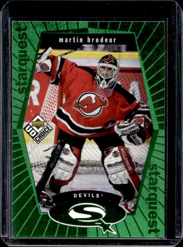 Martin Brodeur 1998 Upper Deck UD Choice #SQ23 StarQuest Green RAW