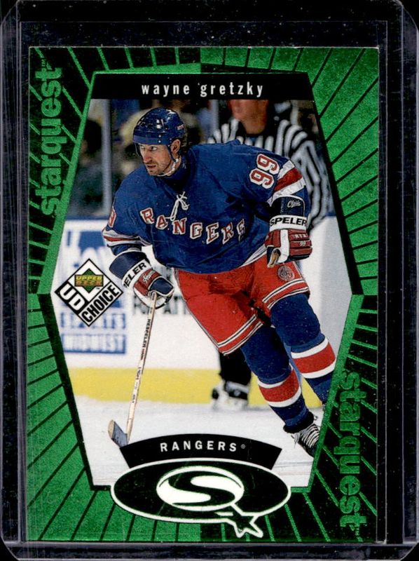 Wayne Gretzky 1998 Upper Deck UD Choice #SQ1 StarQuest Green RAW