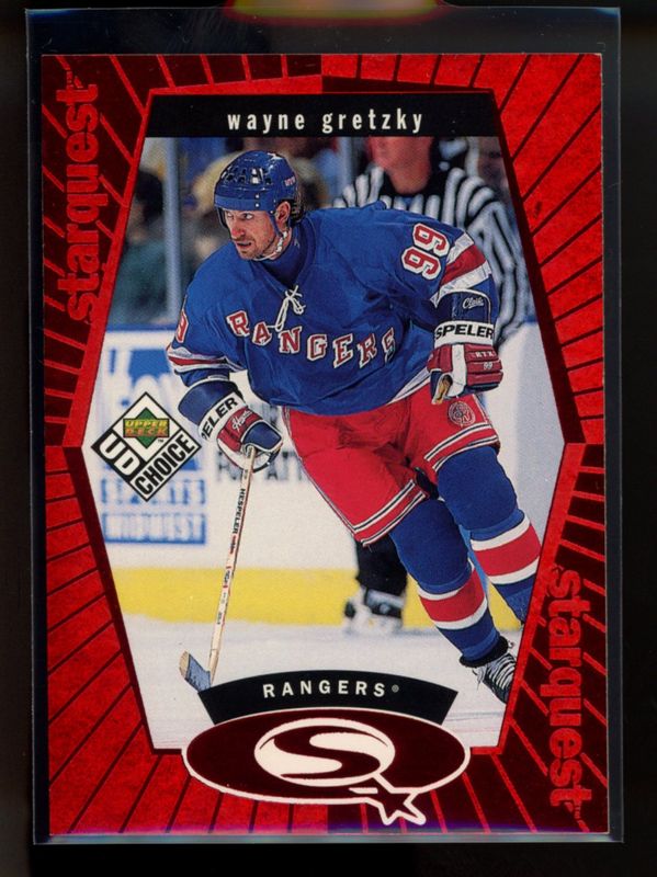 Wayne Gretzky 1998 Upper Deck UD Choice #SQ1 StarQuest Red RAW