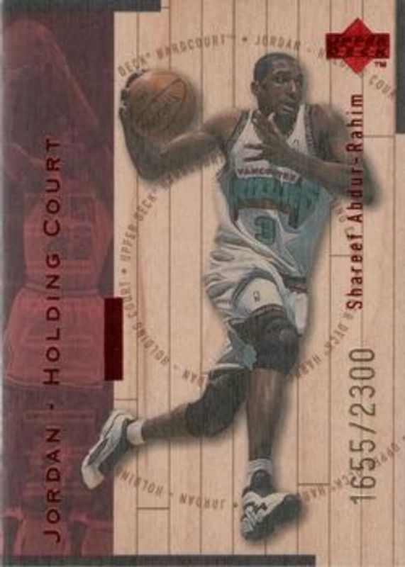 Michael Jordan / Shareef Abdur-Rahim 1998 Upper Deck Hardcourt #J28 Jordan Holding Court Red /2300 RAW